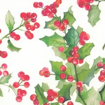 Currants and Holly Berries Christmas Print Paper ~ Tassotti Italy